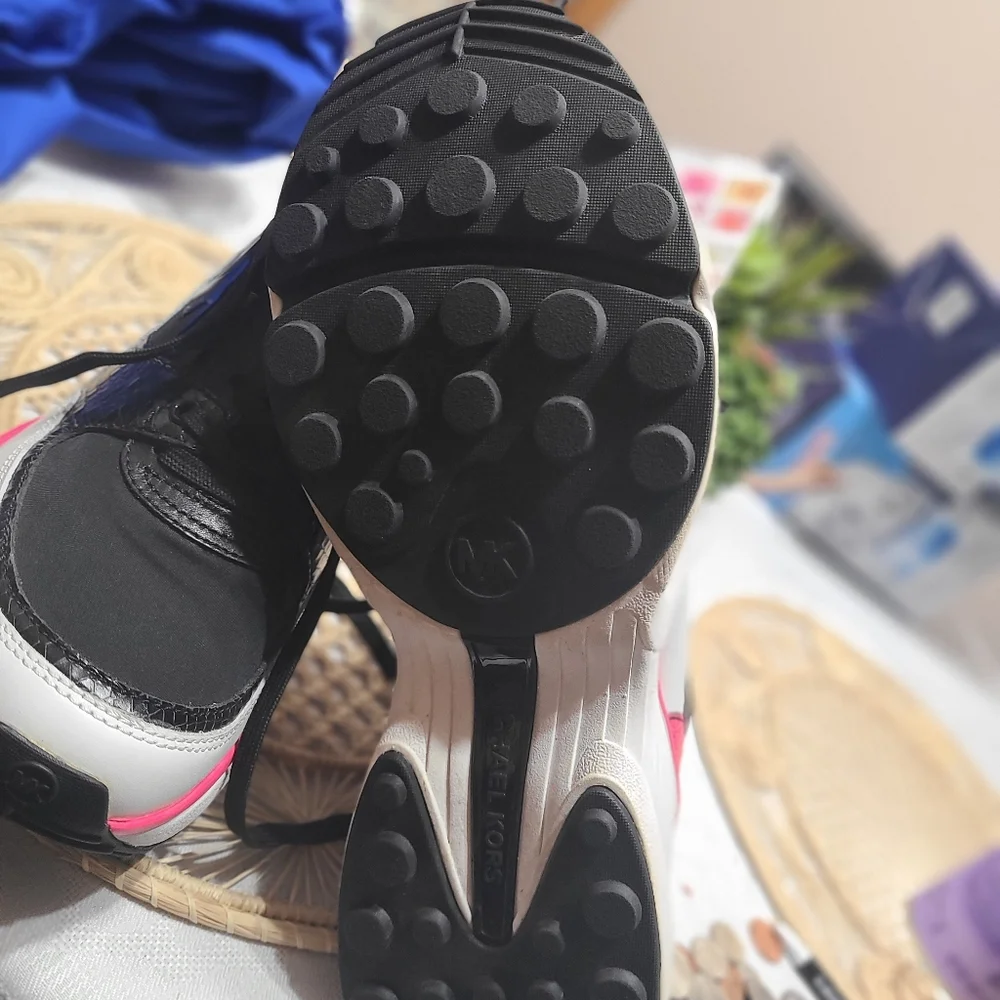Michael Kors Black and Pink Women's Sneakers - Picture 6 of 6